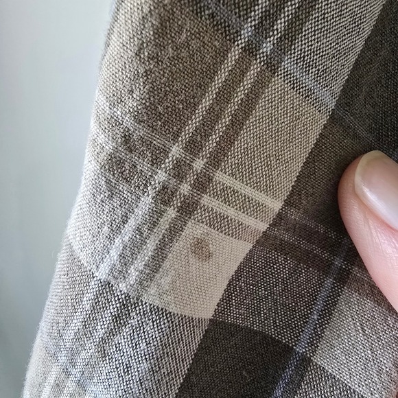 Carhartt Mens Relaxed Fit Plaid Long Sleeve Button Up Shirt XL Tan Brown - Picture 9 of 9